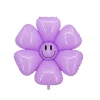 Wholesale of new colored macaron smiling faces, small daisies, street stall flowers, aluminum film balloons, party decorations and birthday balloons Specification image